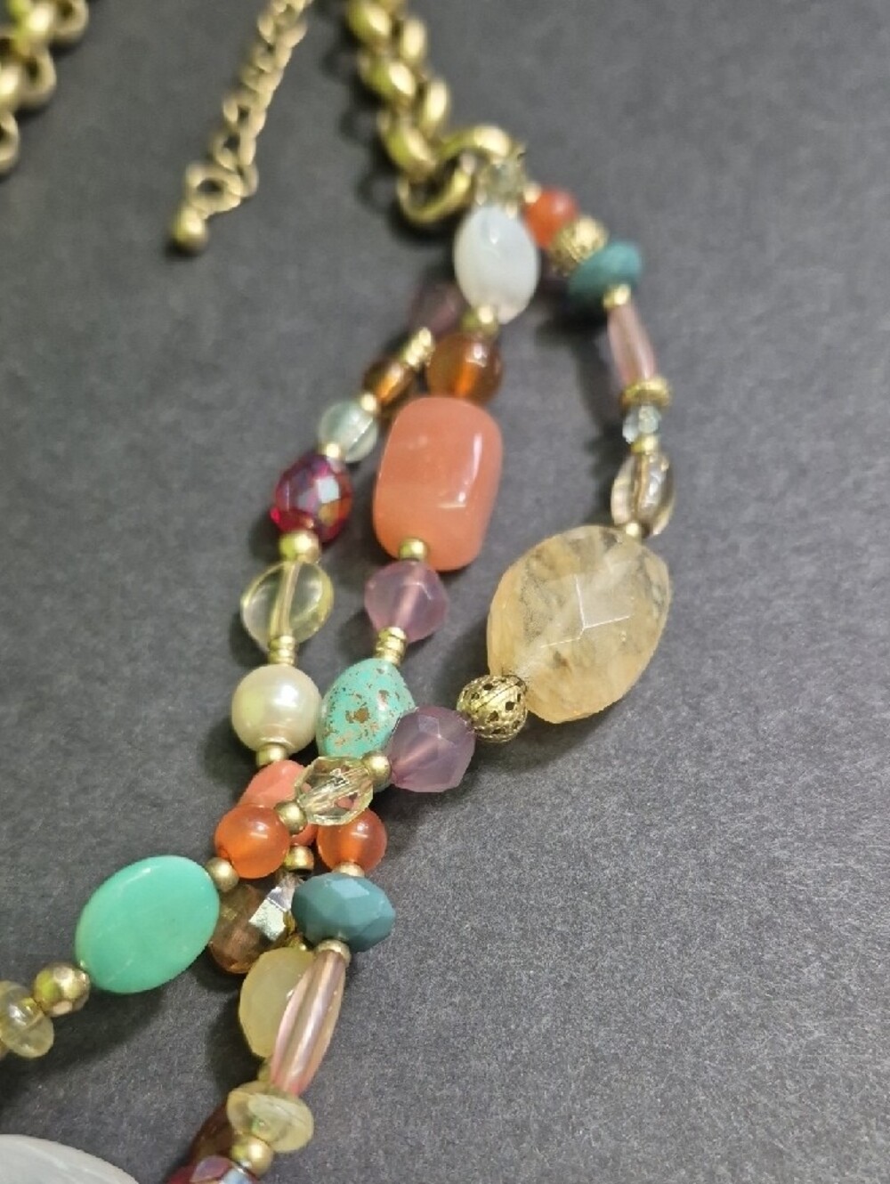 Lia Sophia Mandalay Bay Multicolor Beaded Statement Necklace - Women's Jewelry - Picture 3 of 7